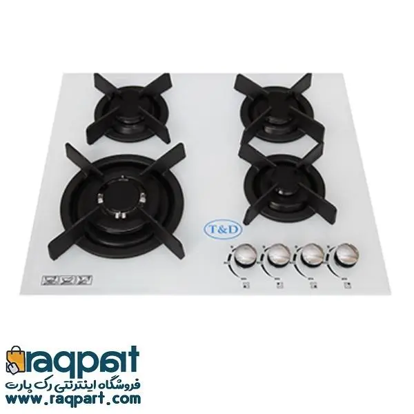 اجاق گاز صفحه ای شیشه تی اند دی مدل TD135 T And D Glass Gas Hob - 5