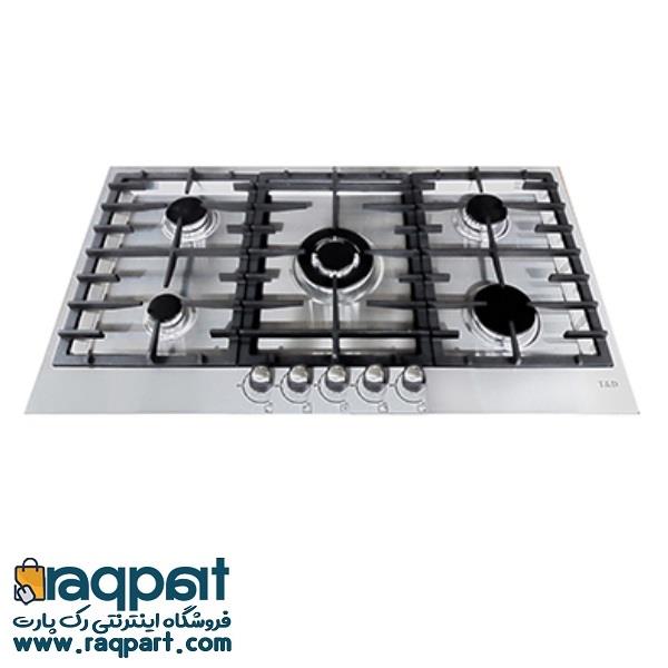 اجاق گاز صفحه‌ ای استیل تی اند دی مدل TD136 T And D Steel Gas Hob