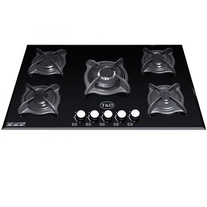 اجاق گاز صفحه‌ ای شیشه تی اند دی مدل TD146 T And D Glass Gas Hob