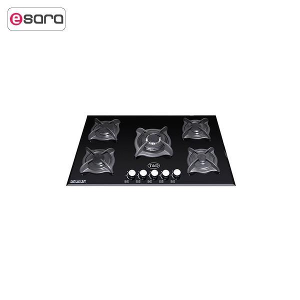 اجاق گاز صفحه‌ ای شیشه تی اند دی مدل TD146 T And D Glass Gas Hob