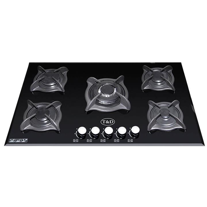 اجاق گاز صفحه‌ ای شیشه تی اند دی مدل TD146 T And D Glass Gas Hob