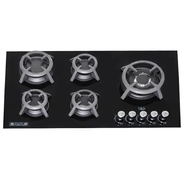 اجاق گاز صفحه ای شیشه تی اند دی مدل TD157 T And D Glass Gas Hob - 4