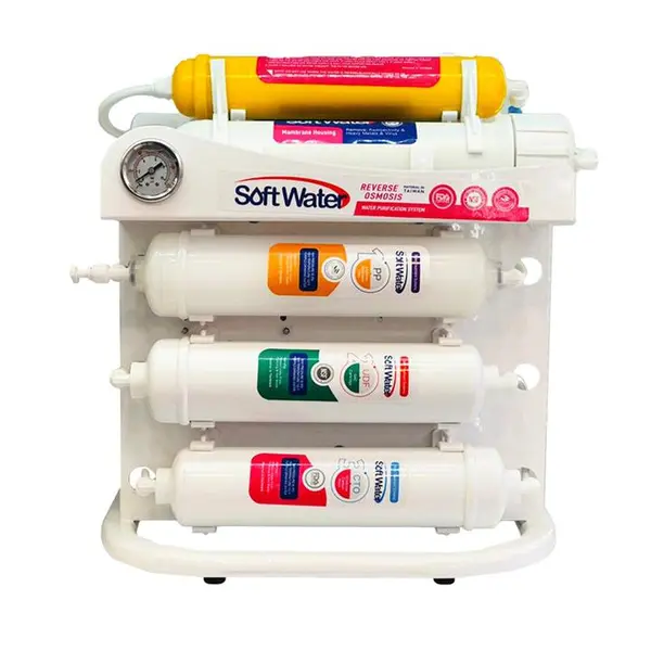 دستگاه تصفیه آب شش مرحله ای مدل اینلاین سافت واتر پمپ تایوان ا Inline soft water model six-stage purifier