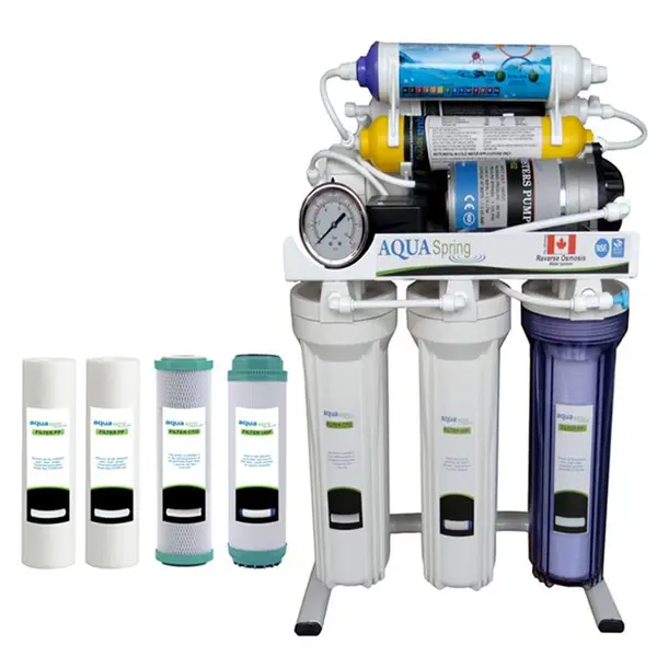 دستگاه تصفیه کننده آب خانگی آکوآ اسپرینگ مدل RO-S151 به همراه فیلتر بسته 4 عددی