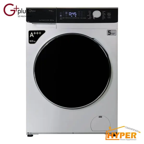 ماشین لباسشویی اتومات 10.5 کیلوگرم G plus مدل K1048 جی پلاس