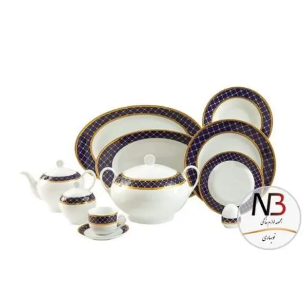 سرویس غذاخوری زرین 102 پارچه 12 نفره سری ایتالیا اف طرح هلیا درجه یک - 3