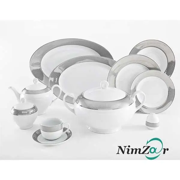 سرویس غذاخوری زرین 102 پارچه 12 نفره سری ایتالیا اف طرح پالادیوم درجه عالی - 2