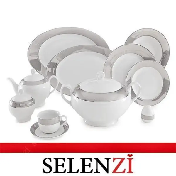 سرویس غذاخوری زرین 102 پارچه 12 نفره سری ایتالیا اف طرح پالادیوم درجه عالی - 4