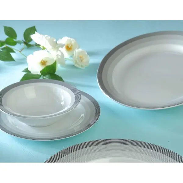 سرویس غذاخوری زرین 102 پارچه 12 نفره سری ایتالیا اف طرح سیلور لاینر - 4