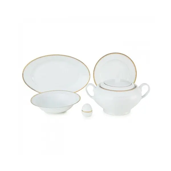 سرویس غذاخوری زرین 102 پارچه 12 نفره سری ایتالیا اف طرح سپیدار درجه عالی Zarin Iran Porcelain Italia-F Sepidar Dinnerware Set 102 Pcs Top Grade - 2