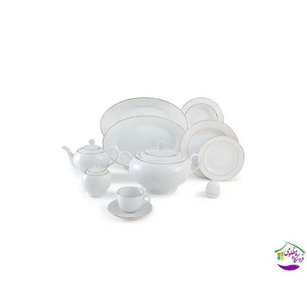 سرویس غذاخوری 102 پارچه چینی زرین ایران سری ایتالیا اف مدل زرین درجه عالی Zarin Iran Italia F Zarin 102 Pieces Porcelain Dinnerware Set Top Grade