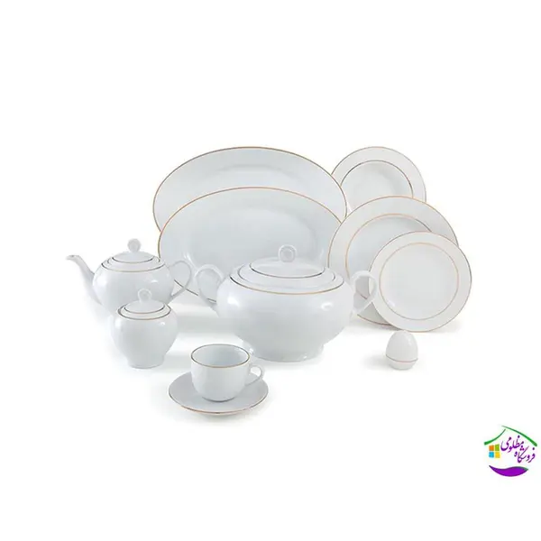 سرویس غذاخوری 102 پارچه چینی زرین ایران سری ایتالیا اف مدل زرین درجه عالی Zarin Iran Italia F Zarin 102 Pieces Porcelain Dinnerware Set Top Grade