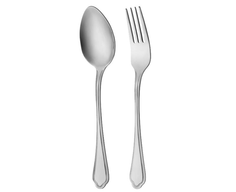 سرویس قاشق و چنگال 12 پارچه ناب استیل مدل ونیز براق Nab Steel Veniz Fork And Spoon