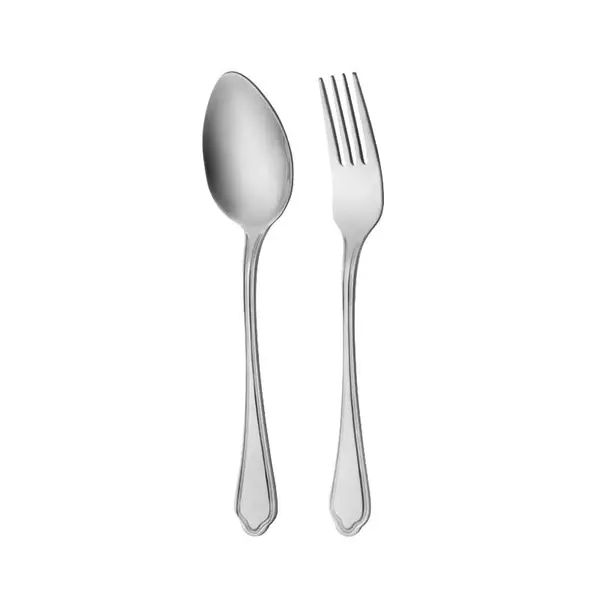 سرویس قاشق و چنگال 12 پارچه ناب استیل مدل ونیز براق Nab Steel Veniz Fork And Spoon