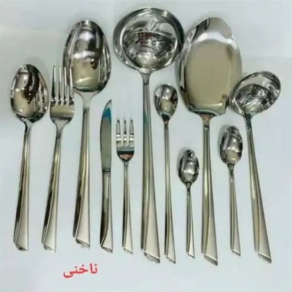 سرویس قاشق چنگال 144 پارچه 24 نفره طرح ناخنی - 2