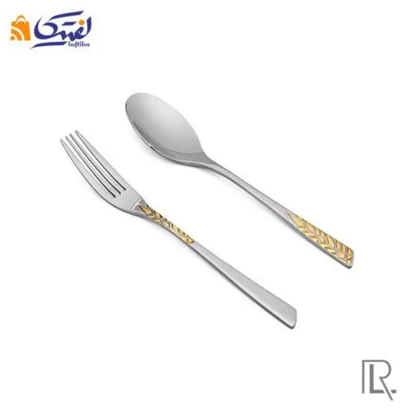 سرویس قاشق چنگال رزنتال 151 پارچه استیل طلایی براق مدل 4400G - 2