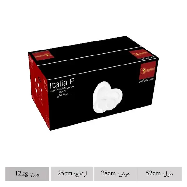 سرویس غذاخوری 28 پارچه 6 نفره چینی زرین ایران سری ایتالیا اف مدل پالادیوم درجه یک - 3