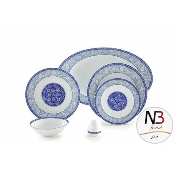 سرویس غذاخوری زرین 28 پارچه 6 نفره سری ایتالیا اف طرح اصفهان درجه یک Zarin Iran Porcelain Inds Italia F Series Isfahan 28 Pieces Grade 1 - 4
