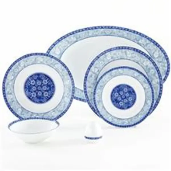 سرویس غذاخوری زرین 28 پارچه 6 نفره سری ایتالیا اف طرح اصفهان درجه یک Zarin Iran Porcelain Inds Italia F Series Isfahan 28 Pieces Grade 1 - 6