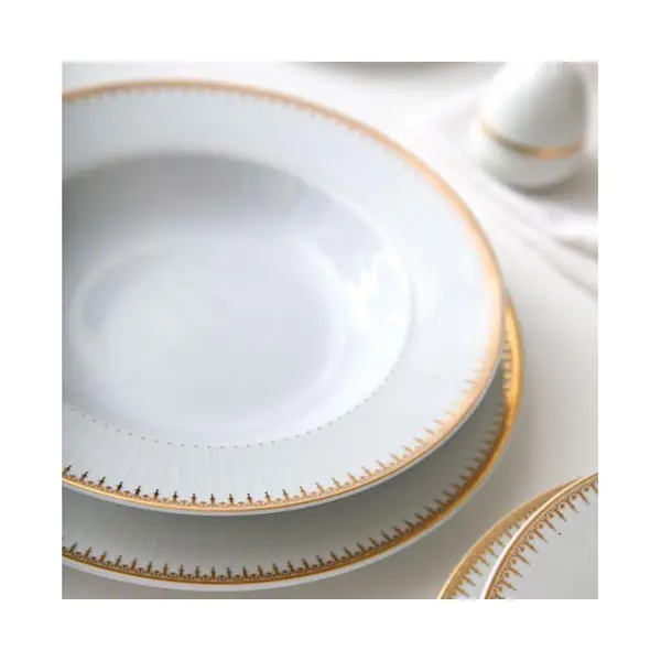سرویس غذاخوری زرین 28 پارچه 6 نفره سری ایتالیا اف طرح سپیدار درجه عالی Zarin Iran Italia F Sepidar 28 Pieces Porcelain Dinnerware Set Top Grade