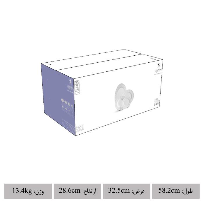 سرویس غذاخوری زرین 29 پارچه 6 نفره سری نئوکلاسیک طرح  پاستل گلبهی درجه عالی