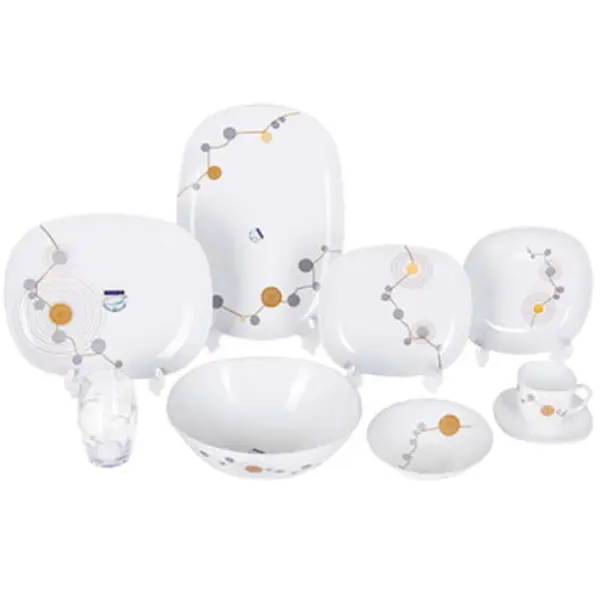 سرویس آرکوپال 44 پارچه لومینارک فرانسه طرح سکوین کد sequins-S44 - 2