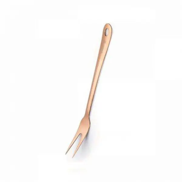 چنگال سرو رزگلد تویستی کرکماز کد 663 چنگال کرکماز مدل Korkmaz Twisty Rosa Gold Servis Çatalı A663 - 3