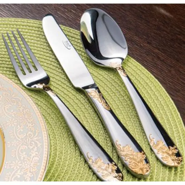 کارد غذاخوری 6 نفره مارک ناب استیل طرح امپریال 6 پارچه Nab Steel Imperial Food Knife - 4