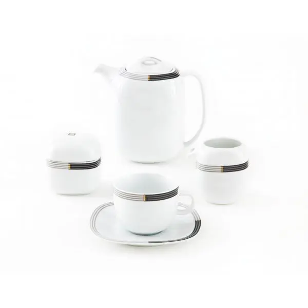 سرویس غذاخوری زرین 98 پارچه 12 نفره سری کواترو طرح وگاس اوریت درجه عالی Zarin Iran Quatro Vegas Orit Dinnerware Set 98 Pcs Top Grade