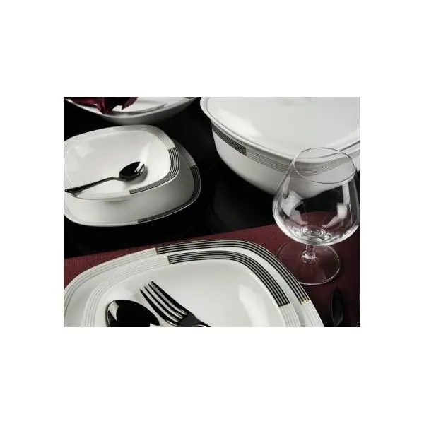 سرویس غذاخوری زرین 98 پارچه 12 نفره سری کواترو طرح وگاس اوریت درجه عالی Zarin Iran Quatro Vegas Orit Dinnerware Set 98 Pcs Top Grade