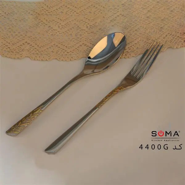 سرویس قاشق و چنگال رزنتال ۳۰ نفره مدل ۴۴۰۰G طلایی/نقره ای - 2