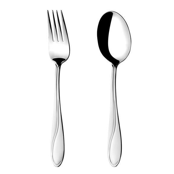 قاشق و چنگال ناب استیل مدل سلیا Nab Steel Selia Spoon and Fork