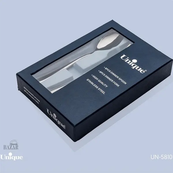 قاشق و چنگال تک استیل یونیک مدل UN-5810 - 2
