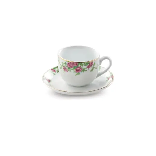 چایخوری چینی زرین 12 پارچه ایتالیا اف بیدگل درجه عالی - 2
