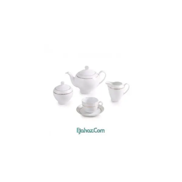 سرویس چای خوری 12 پارچه چینی زرین ایران مدل هدیه طلایی درجه عالی