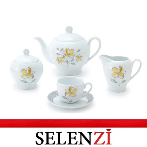 چایخوری چینی زرین 12 پارچه ایتالیا اف والنسیا درجه عالی - 2