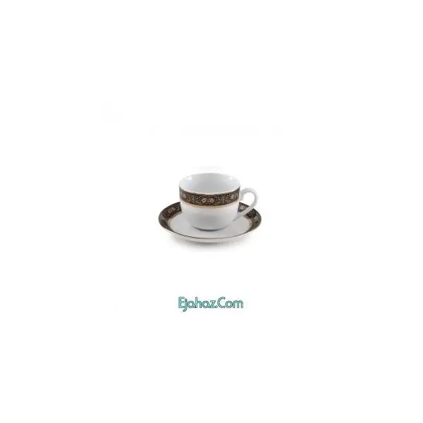 سرویس چینی 12 پارچه چای خوری چینی زرین ایران سری ایتالیا اف مدل میدنایت درجه عالی Zarin Iran Porcelain Inds Italia F Midnight 12 Pieces Porcelain Top Grade Tea Set - 2