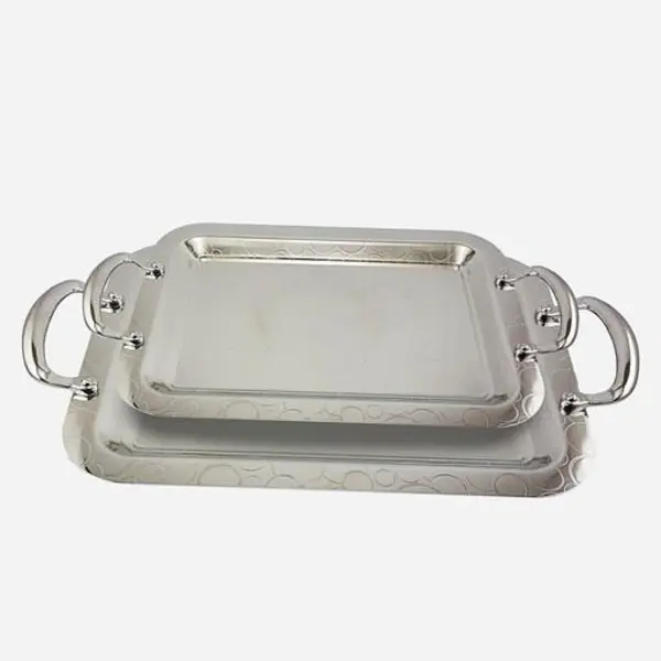 سینی کروم دو تکه یونیک کد1613 خارجی وارداتی - 2