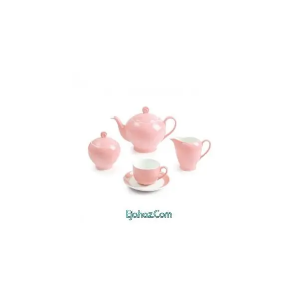 سرویس چینی 17 پارچه چای خوری چینی زرین ایران سری ایتالیا اف طرح ماربل درجه یک Zarin Iran Porcelain Inds Italia-F Marble 17 Pieces Porcelain Tea Set High Grade
