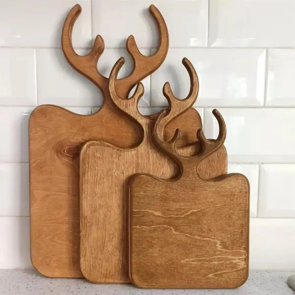تخته سرو طرح شاخ گوزن کوچک سایز 20×27 - 2