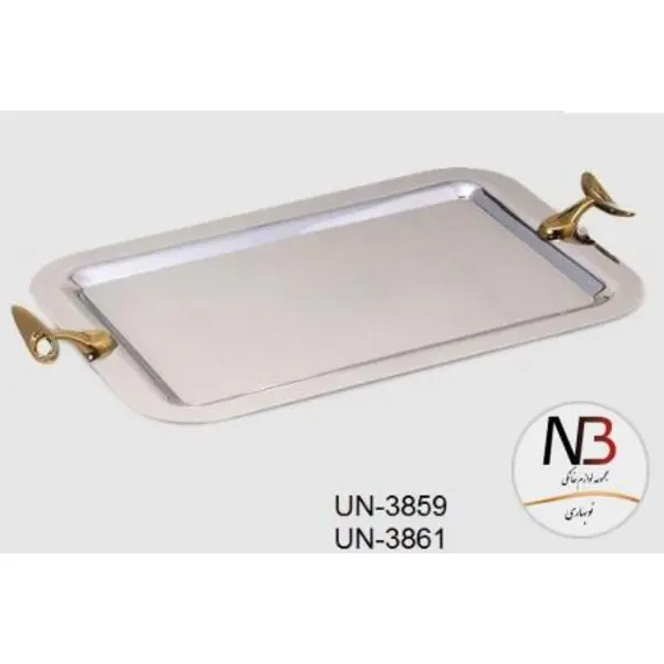 سینی کوچک قایقی طلایی یونیک مدل UN-3859-N