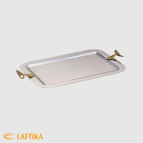 سینی کوچک قایقی طلایی یونیک مدل UN-3859-N