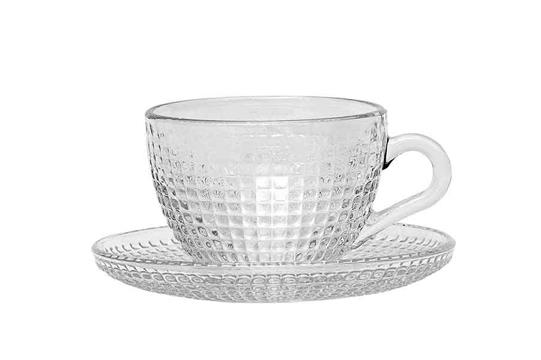 ست فنجان و نعلبکی  بلور کاوه مدل Venice بسته 6 عددی Kaveh Crystal Venice  Cup And Saucer Pack Of 6