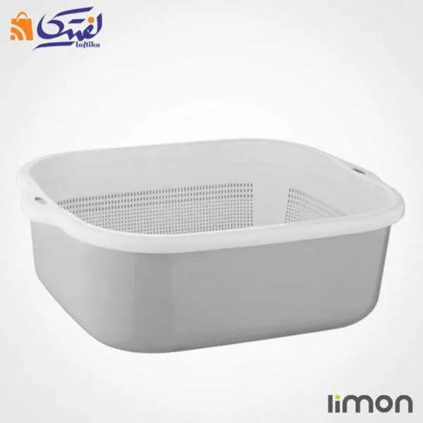 ست آبکش و لگن نسیم سایز 1 لیمون کد 0163 - 4