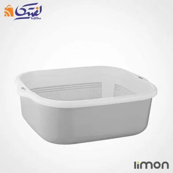 ست آبکش و لگن نسیم سایز 2 لیمون کد 0183 - 4