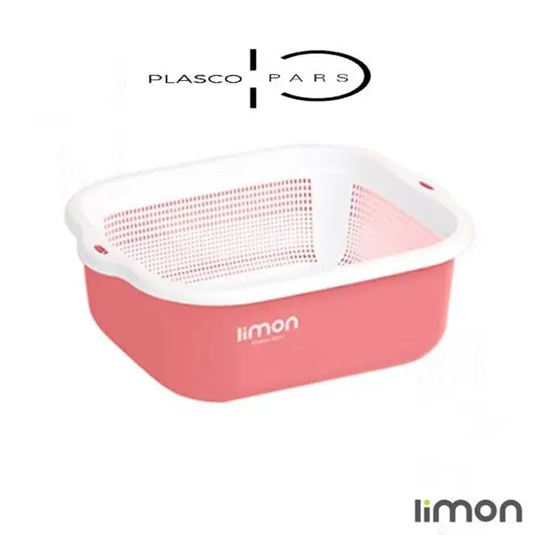 ست آبکش و لگن نسیم سایز 2 لیمون کد 0183 - 3