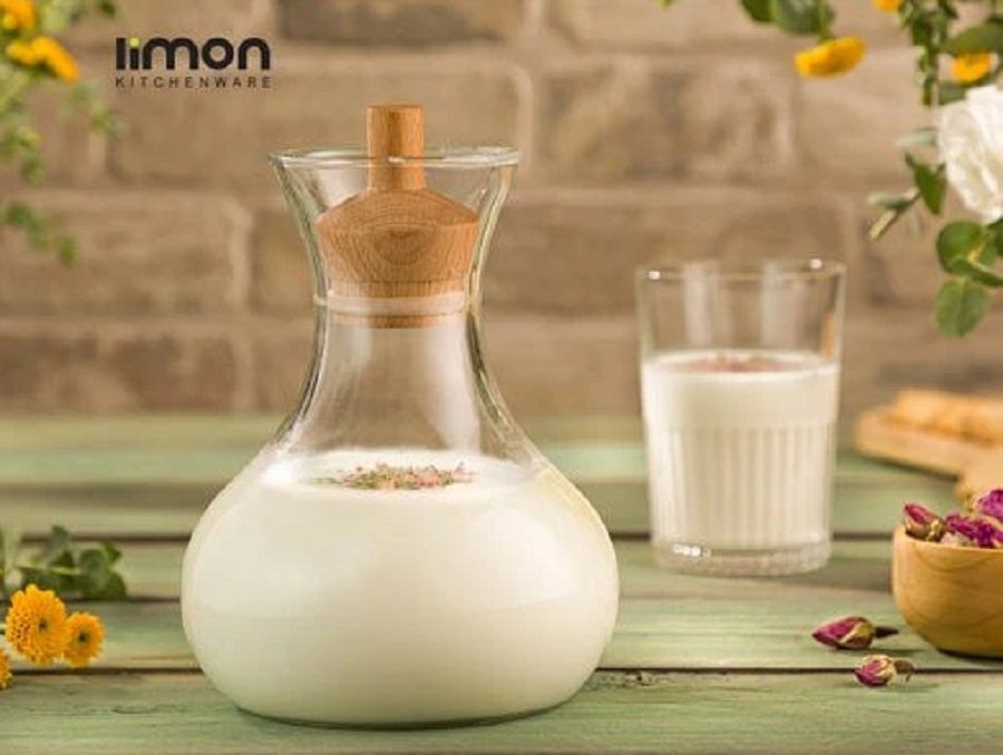 بطری آب درب چوبی 950 میلی لیتر لیمون 2268