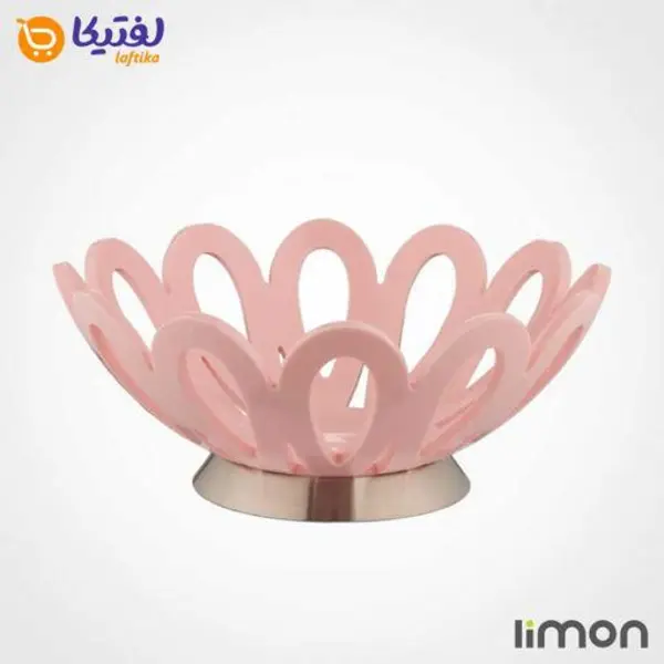 سبد میوه کوچک پایه استیل لیمون کد 1383 - 3