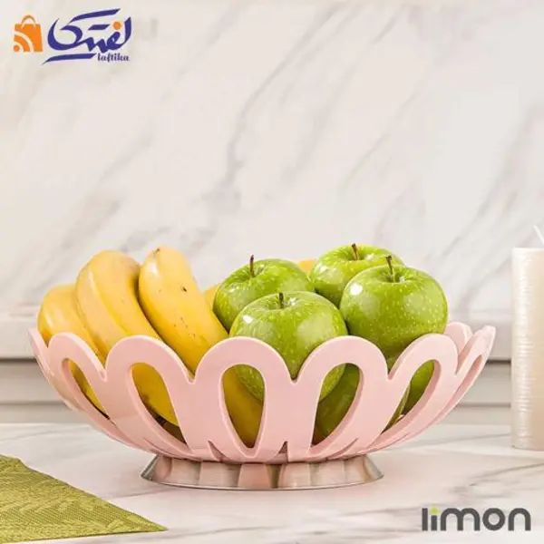 سبد میوه متوسط پایه استیل لیمون کد 2683 - 3