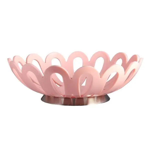 سبد میوه متوسط پایه استیل لیمون کد 26835 - 2